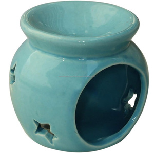 Brûleur à mazout en céramique parfait diffuseur d'huile fait à la main pour parfum et aromathérapie grande décoration pour salon porche et jardin - Product Image 1