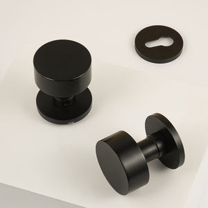 Оптовая продажа, матовый черный бесшумный интерьер гостиной, круглые замки, фурнитура для спальни, ванных комнат, дверной замок, ручка ручки - Product Image 6