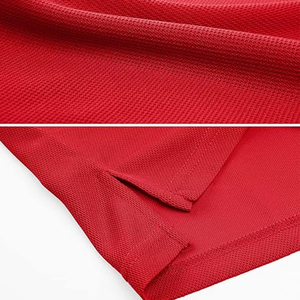 Polo Rojo de Manga Corta para Hombre, Color Sólido, Tela Piqué, Secado Rápido, Estilo Casual, Material Tejido - Product Image 2