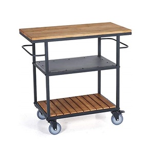 Bar <b>Cart</b> Rolling Decorative Trolly Living Room Metal Iron Bar <b>Cart</b> Bar Serving <b>Cart</b> Home Hotel Restaurant Trolly - Product Image 6