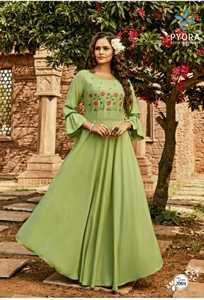 Latest Kurtis of Heavy Reyon Slub <b>Fabric</b> with Embroidery Hand Work for Women for Casual and Special Occasion - Product Image 4