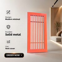 Grille de sortie d'air conditionné en aluminium rouge de haute qualité, grille linéaire