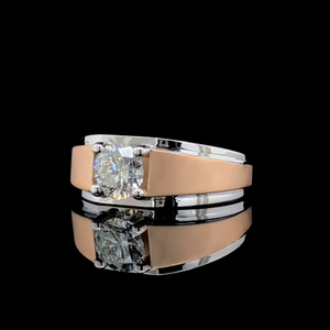Anillo de compromiso con diamante cultivado en laboratorio de corte redondo, certificado IGI, 1.00 ct, oro sólido de 14k - Product Image 2