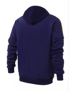 Luxury oversized streetwear hoodie men 500 GSM heavyweight cotton fleece drop shoulder pullover OEM & ODM custom logo factory - Product Image 6