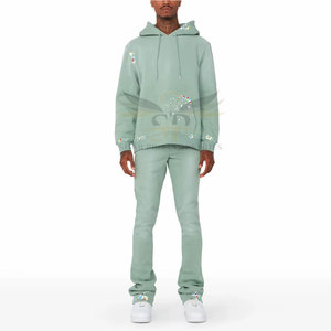 Good Quality <b>Rhinestone</b> Tracksuit Men Two Piece <b>Jacket</b> And Pants <b>Rhinestone</b> Tracksuit Custom Design For Sale - Product Image 1