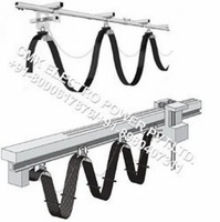 Système de transport de câbles sur rail pour grue EOT, avec chariot porte-câbles feston, boîte de prises CMK, roues en acier zingué, capacité de 44 lb