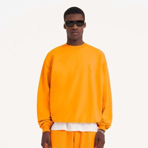 Vente en gros, top ventes, sweatshirts surdimensionnés avec logo brodé personnalisé, coupe unisexe, 100% coton, 350 grammes, pour hommes - Product Image 1