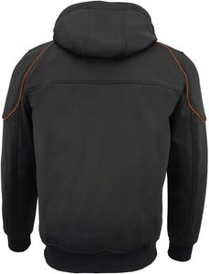 แจ็กเก็ตมีฮู้ดผู้ชาย, แจ็คเก็ตกันลมมีฮู้ดสีดำกันน้ำและกันลมพร้อมโลโก้ด้านหน้า - Product Image 3