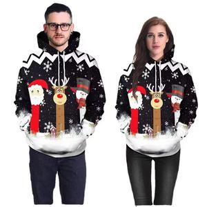 เสื้อฮู้ดการ์ตูนคริสต์มาสลายกวางเรนเดียร์มนุษย์หิมะพิมพ์โลโก้ที่กำหนดเองระบายอากาศได้เสื้อกันหนาวฤดูหนาวใช้ได้ทุกเพศจับคู่วันหยุด - Product Image 2