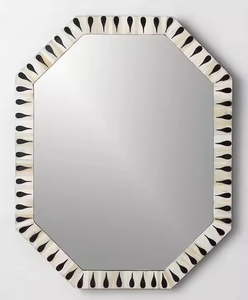 Handcrafted Bone Inlay <b>Wall</b> <b>Mirror</b> Exquisite Floral Design for Elegant Home Decor by crescent crafts - Product Image 1