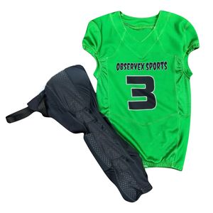 Ensemble d'uniformes de football américain pour hommes, fabriqués par un fabricant professionnel, uniformes de football américain confortables et respirants - Product Image 1