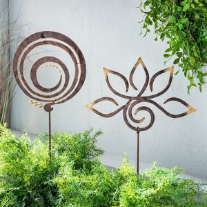 <b>Metal</b> garden <b>stakes</b> lawn decor markers <b>for</b> outdoor <b>plants</b> durable finish rust resistant weatherproof strong quality - Product Image 4