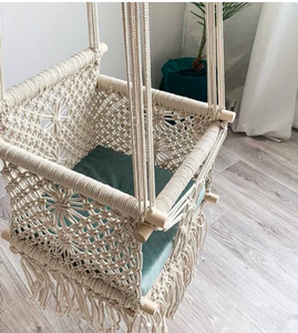 Ready to Send Macrame <b>Swing</b> Photography Indoor Boho <b>Swing</b> Outdoor Bohemian Set Style Color Baby Bedside Sleep - Product Image 2