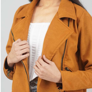 Chaqueta de cuero para mujer Estilo occidental Nuevo diseño Chaqueta vaquera de cuero de gamuza real para venta en línea en cantidad a granel - Product Image 2