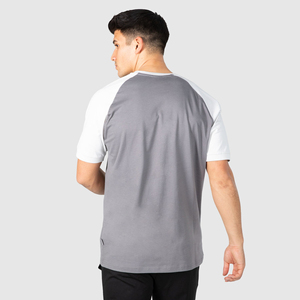 Wholesale 100% Cotton <b>Raglan</b> <b>Sleeve</b> Color Block Neck Men's <b>T</b>-<b>Shirts</b> Regular Fit Anti Wrinkle Custom Print Design - Product Image 3