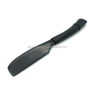 Rasoir à gorge coupé noir Offre Spéciale avec poignée droite en silicone japonais rasage manuel en acier inoxydable vente en gros non pliable - Product Image 2