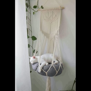 Оптовая продажа 40x120 см современная удобная кровать для кошек пещера с милым рисунком животных макраме - Product Image 2