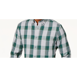 Camicia Classica a Quadri in Flanella per Uomo, Verde, Taglia Small - 100% Cotone Traspirante con Colletto Rialzato, Camicia Casual, Fornitura ODM - Product Image 2