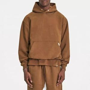 2022 conjuntos de Sudadera con capucha de lana de algodón de gran tamaño personalizados ropa de calle para hombres traje corto de sudor informal chándal para parejas - Product Image 3