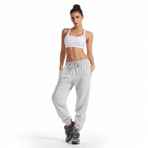 <b>Women's</b> High Drawstring Waist Gym Fitness Sweatpants Loose Fit <b>Fleece</b> Pants Winter Workout Exercise <b>Trouser</b> for Ladies - Product Image 4