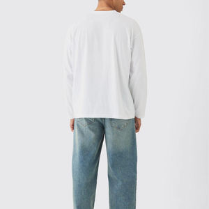 Custom <b>Men's</b> <b>T</b>-<b>Shirts</b> 100% Cotton Regular Fit <b>Long</b> <b>Sleeve</b> O-Neck Drop Shoulder Breathable High Quality <b>Shirts</b> by Antique Fashion - Product Image 2