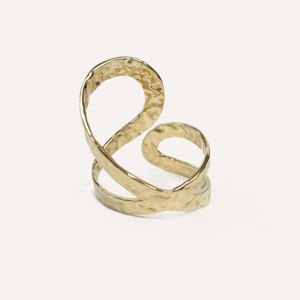 Anillo Dorado YXQ R73 de Acero Inoxidable, Elegante y Duradero, Talla Ajustable, Diseño Único - Product Image 1