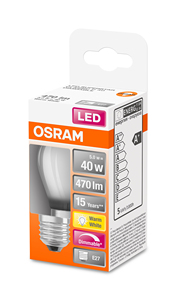 Osram 4058075436909 Lámpara LED Esférica Regulable de Cristal Mate E27 5W 2700K 470Lm - Product Image 2