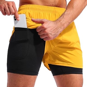 Short de fitness de haute qualité pour hommes avec poches short de fitness respirant et à séchage rapide - Product Image 1
