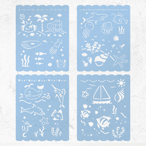 ลายฉลุ PET ลายชีวิตใต้ทะเลสำหรับงานสมุดภาพและงานประดิษฐ์ - Product Image 2