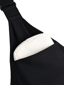 Fascia Porta Bebè Traspirante Nera OEM in Cotone e Lino per Marchi di Prodotti per Neonati - Product Image 5