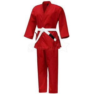 Uniformes de Karate al por mayor mezcla de algodón traje de entrenamiento de artes marciales GI con cinturón logotipo personalizado uniforme de karate - Product Image 2
