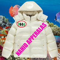 Veste d'hiver tricotée surdimensionnée pour homme, personnalisée, à capuche, épaisse, de créateur, matelassée, rembourrée de coton de mouton, grande taille, en polaire brillante