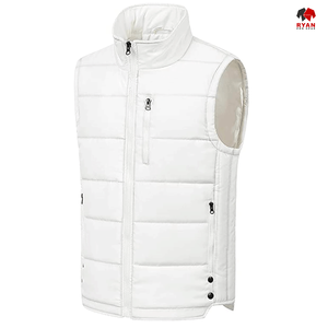 Gilet matelassé décontracté Ryan Pro Gear, gilet matelassé ajusté, gilet matelassé zippé, gilet pour temps froid, veste d'hiver légère sans manches - Product Image 5