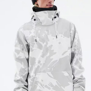 Vêtements d'hiver Matériau chaud de haute qualité pour hommes Snowboard Hoodie Zip Up Pocket Space Style Men Snowboard Hoodie - Product Image 2