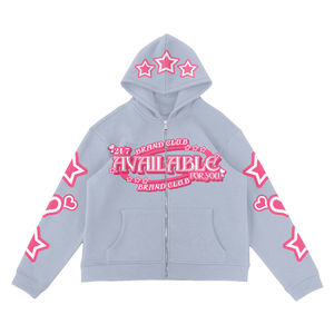 เสื้อฮู้ดผ้าฝ้าย100% 420กรัมโอเวอร์ไซส์แบบพรีเมี่ยมติดทนนานพิมพ์ลายแบบมีฮู้ดพิมพ์ลายพัฟและพิมพ์ลายฤดูหนาว - Product Image 1