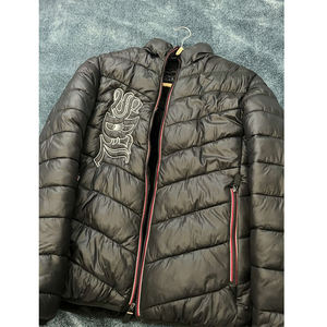 Veste à fermeture éclair SDL de qualité supérieure et de poids lourd avec impression en relief pour hommes, streetwear surdimensionné personnalisé, col à capuche, logo frontal, décontracté - Product Image 6