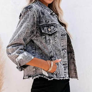 Chaqueta Vaquera para Mujer, Diseño Nuevo, Superventas, Calidad Premium, Color Sólido, Estilo Urbano, Ligera - Product Image 3