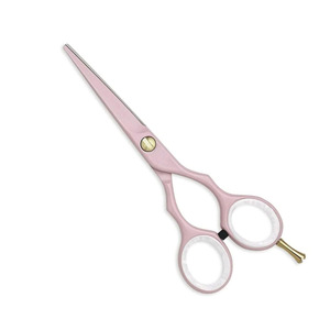Fancy Beauty Salon Tijeras de corte de pelo rosa claro Hoja de acero inoxidable con reposapiés extraíble - Product Image 1