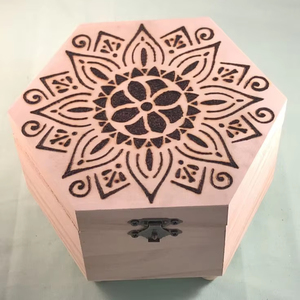 COMPARTMENTS DESGIAN NATURAL WOODEN Premium Printed Home Wooden Tabletop Spice Box With Separate Compartments for Spices and - Product Image 1