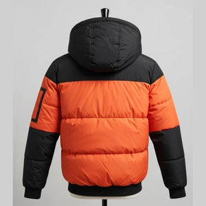 Veste matelassée à capuche, isolée, avec logo sur le devant, réversible, imperméable, écologique, vêtements d'extérieur d'hiver pour hommes, fabrication en gros - Product Image 2