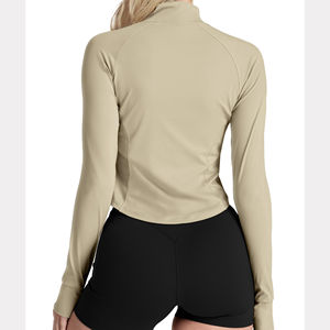 Veste de sport pour femmes OEM et ODM pour le yoga et la salle de sport dames Fitness séchage rapide vêtements de sport confortables logo avant respirant - Product Image 2