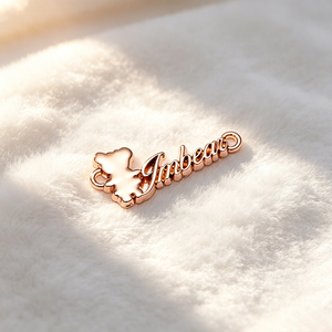 Personalized Metal <b>Name</b> <b>Plate</b> Stamped Varied Thickness Wear‑Proof Brass Gold Apparel Tag for Jeans Handbags Footwear - Product Image 4