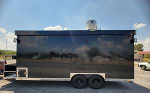 Camion de restauration mobile, remorque de cuisine, four diesel en acier inoxydable résistant à la rouille sur 4 roues, pour snacks, barbecue intérieur, pizza, café, glaces - Product Image 6