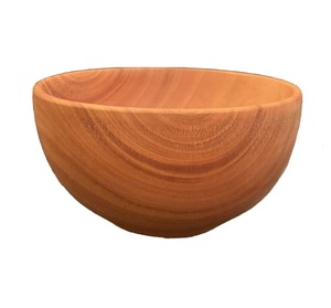 Cuenco para servir de madera de Acacia hecho a mano personalizado altamente pulido para el hogar, hotel y restaurante de la India - Product Image 4