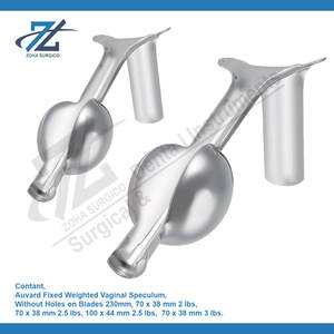 Retractor Vaginal Ponderado Auvard Doyen con Orificios, Hojas de 70x38 mm, 2.5 Libras, Plástico Reutilizable, Instrumentos Quirúrgicos Básicos para Urología y Cirugía - Product Image 3