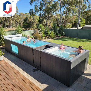 Piscine hors sol préfabriquée pour hôtel, usage domestique et plongée pour adultes, avec éclairage LED et système de filtration. - Product Image 1