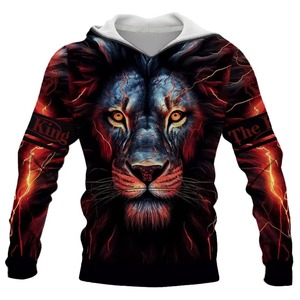 Haute qualité hommes automne Streetwear à capuche coton/Polyester polaire grande taille Sublimation impression numérique sweats à capuche - Product Image 1