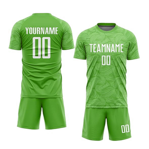 Vente en gros Maillot de football imprimé de la meilleure qualité Ensemble de vêtements de sport d'entraînement en polyester 100% Uniformes de football français de la meilleure qualité - Product Image 1