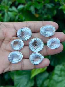 Gemas de Cristal Blanco Natural Mehrajudin, Piedras Preciosas Sueltas con Corte Facetado, Formas Variadas, 20-50 Quilates, para la Elaboración de Joyas, Lote de Gemas - Product Image 3