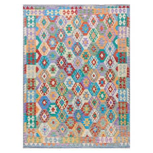 Alfombra Kilim de Maimana, Afganistán, 284 x 203 cm, Alfombras y Juegos de Alfombras Tradicionales Afganas - Product Image 6